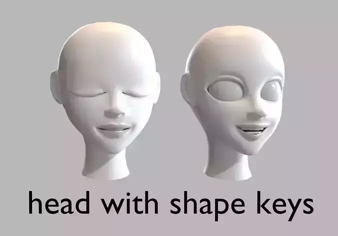 Head with 12 shape keys