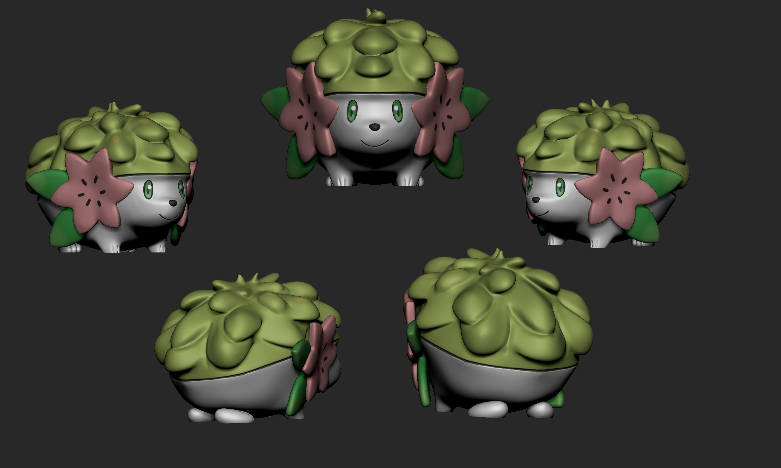 Pokemon - Shaymin both forms 3D print model_7