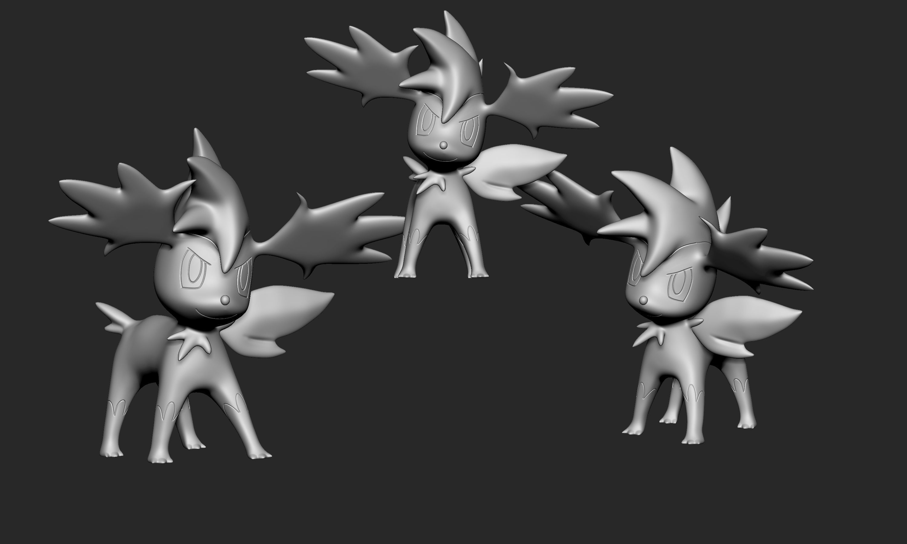 Pokemon - Shaymin both forms 3D print model_4
