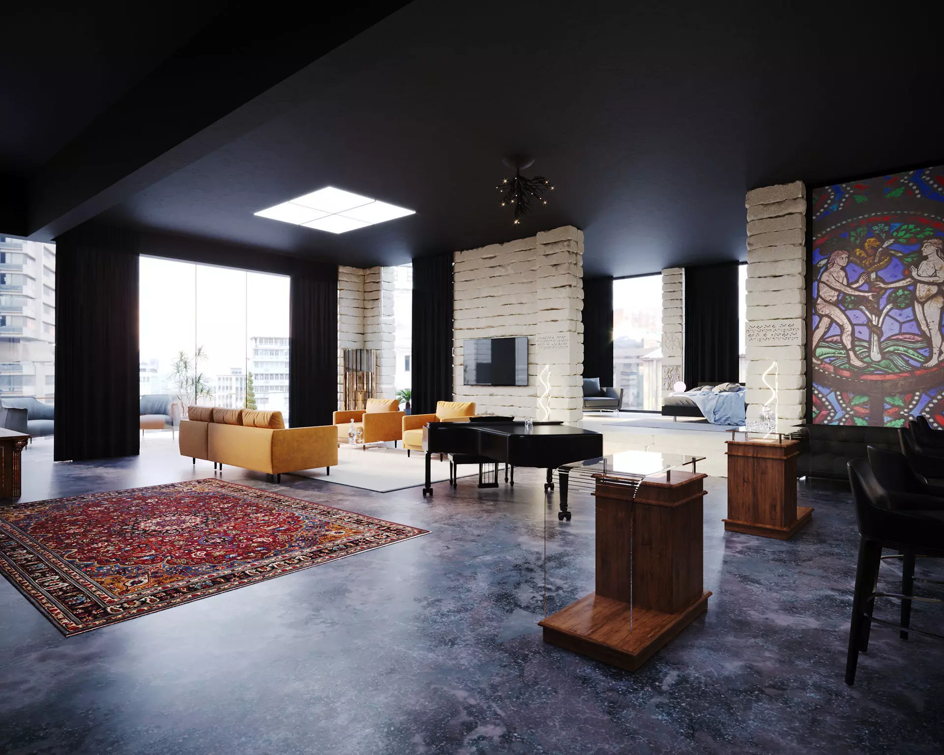 Lucifer House Low-poly 3D model_0