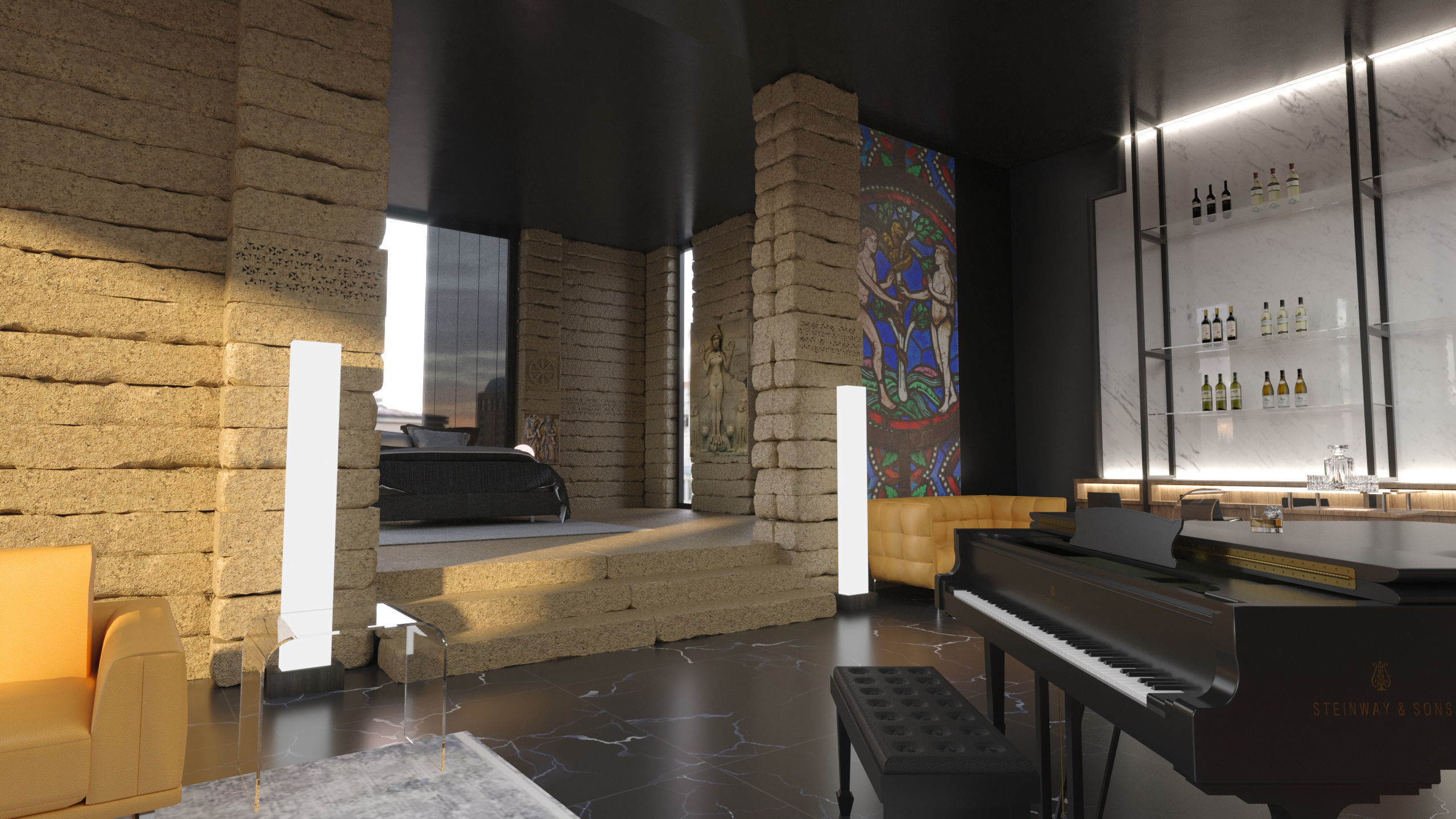 Lucifer House Low-poly 3D model_5