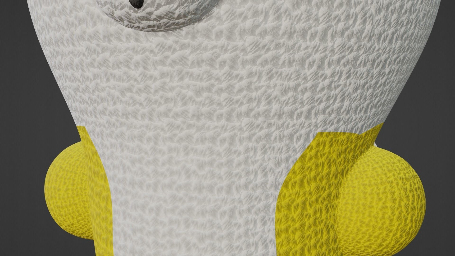 Keychain Fox - Gold and White 3D model_7