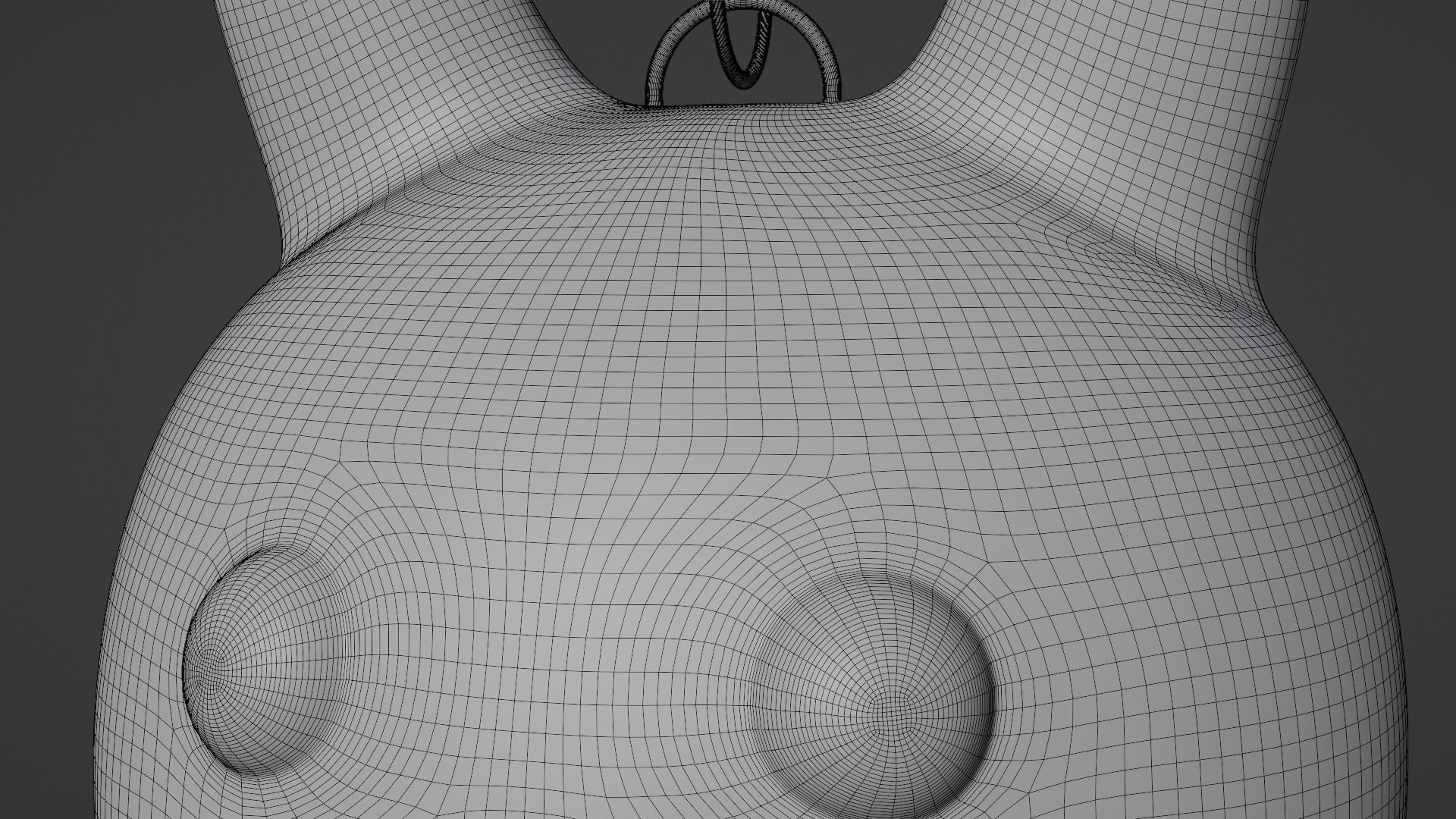 Keychain Fox - Gold and White 3D model_6