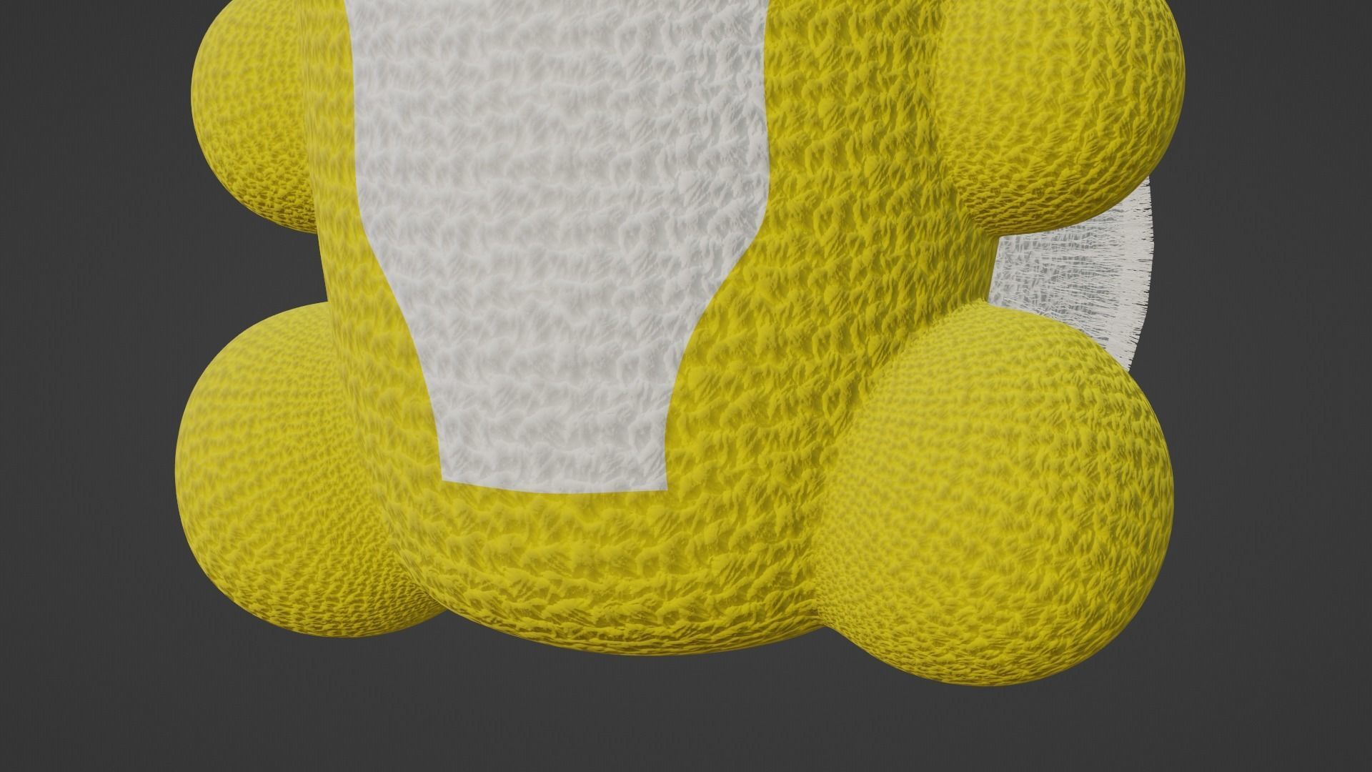 Keychain Fox - Gold and White 3D model_10