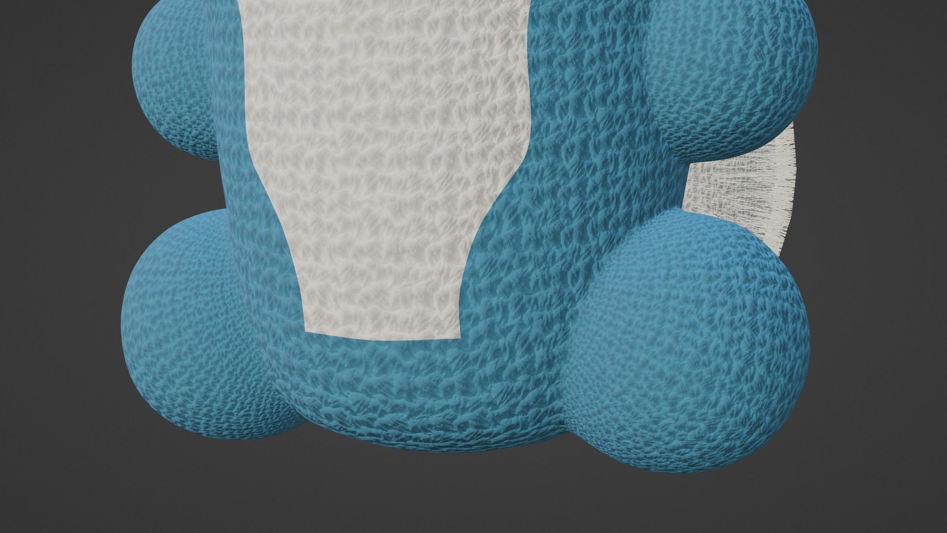 Keychain Fox - Light Blue and White 3D model_10