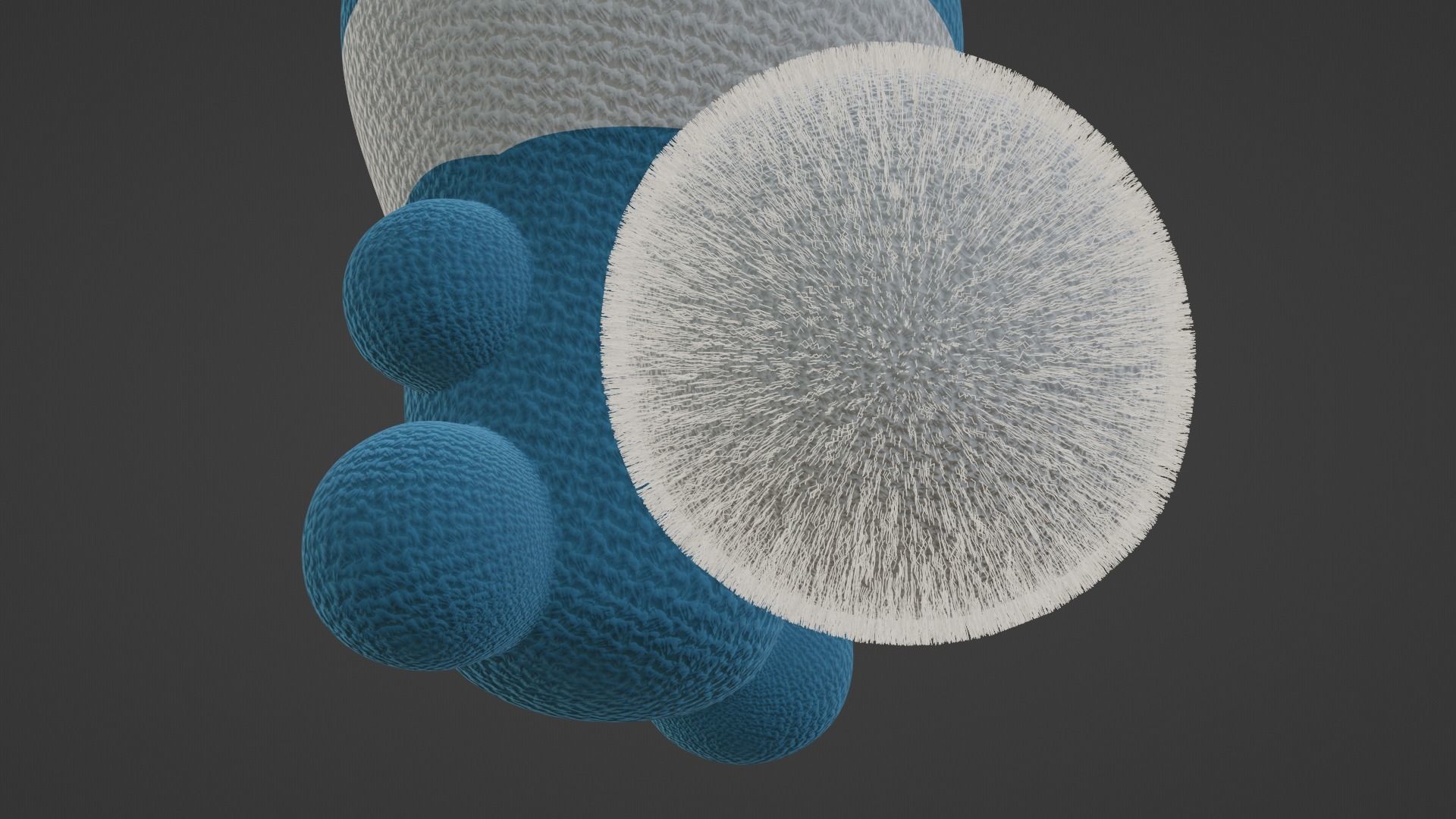 Keychain Fox - Light Blue and White 3D model_13