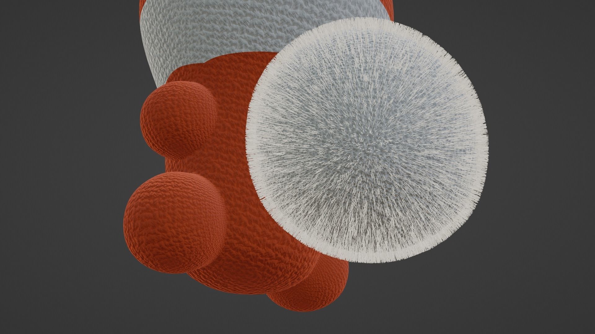 Keychain Fox - Orange and White 3D model_13