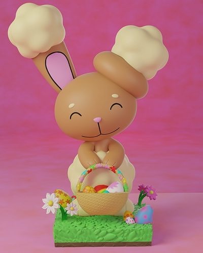 Pokemon buneary easter free Free 3D print model