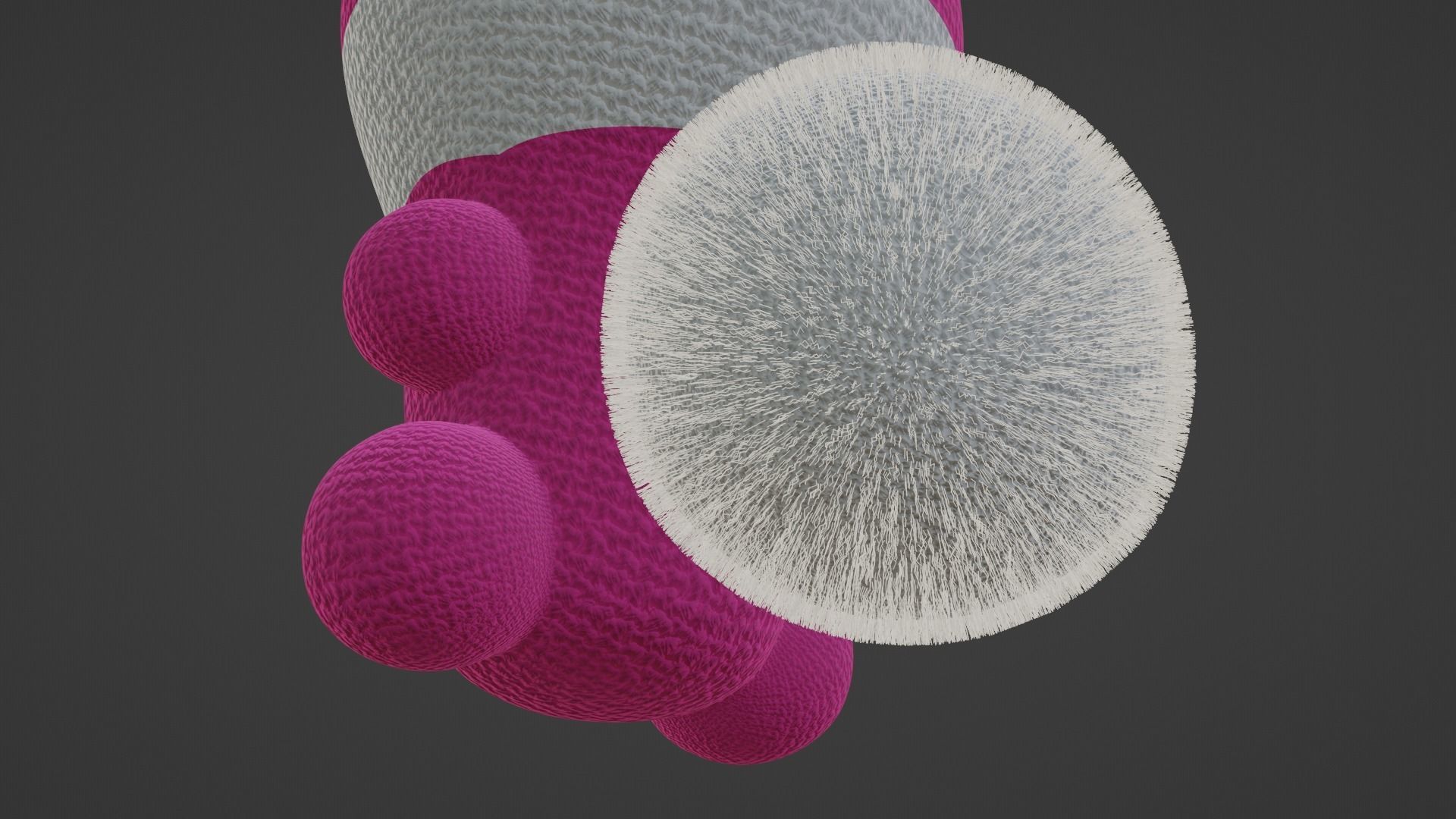 Keychain Fox - Pink and White 3D model_13