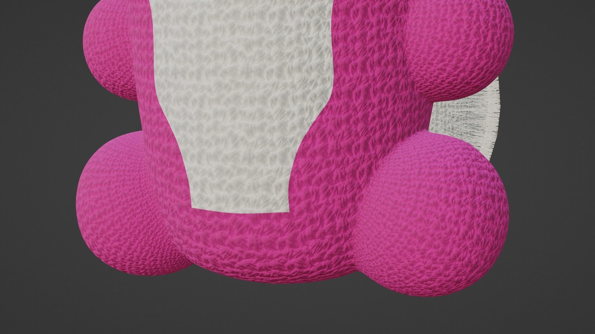 Keychain Fox - Pink and White 3D model_10