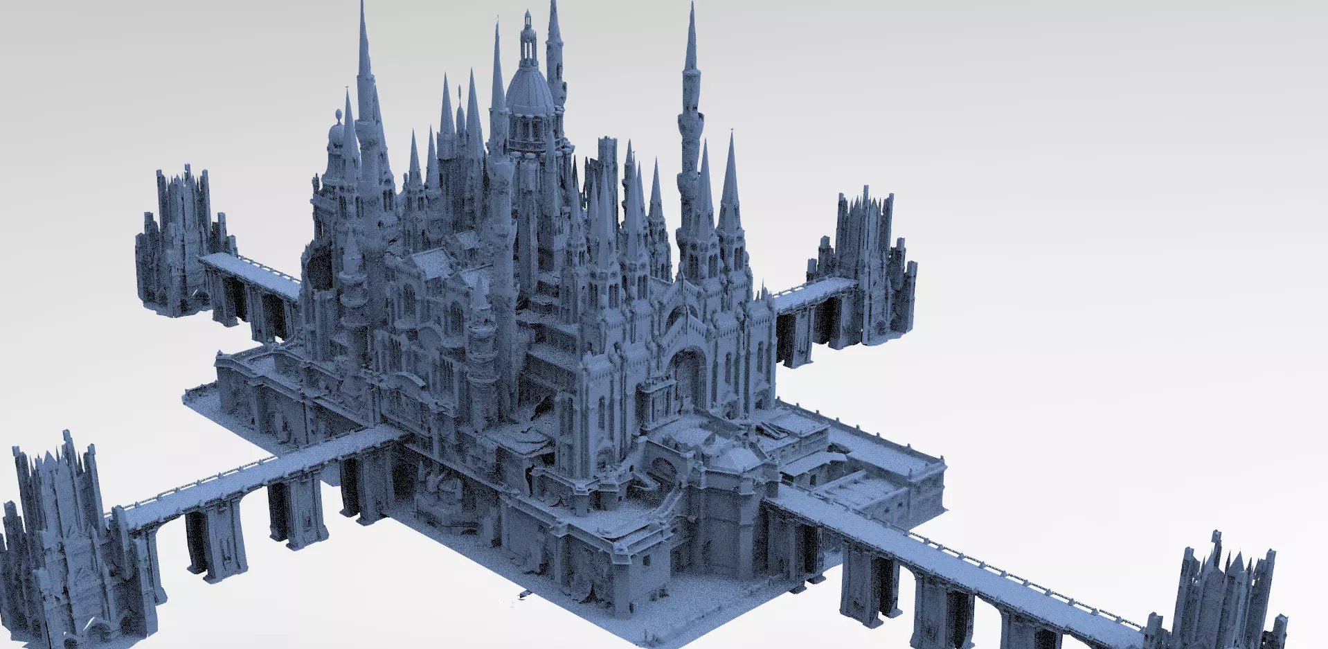 Gothic Palace Victorian exterior 1 3D model_0