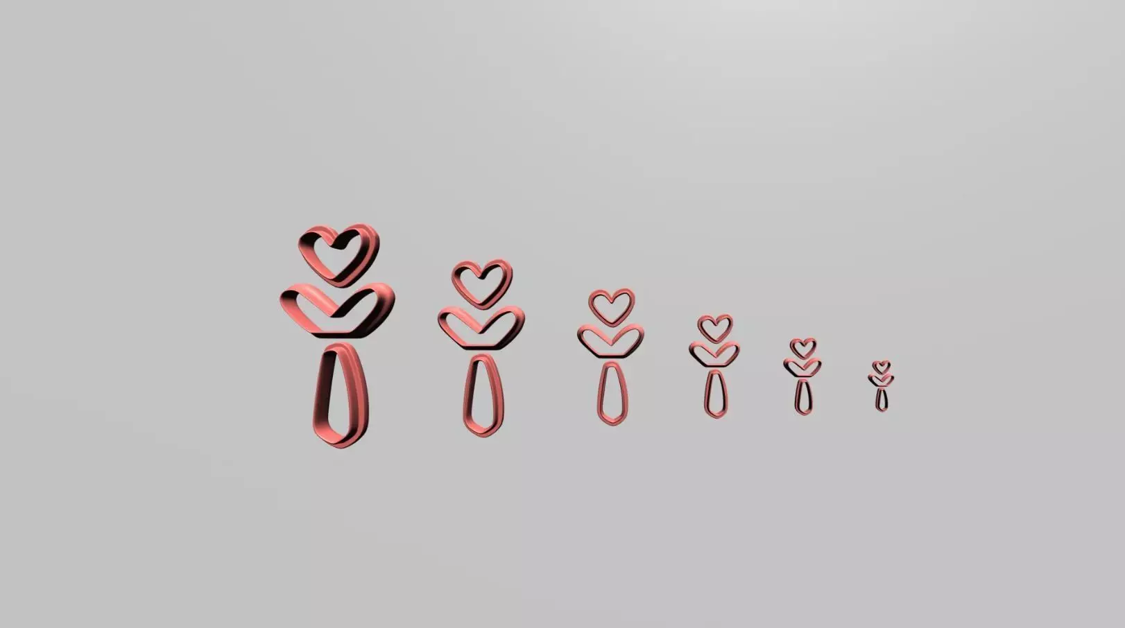polymer clay cutters- heart 3D print model_0