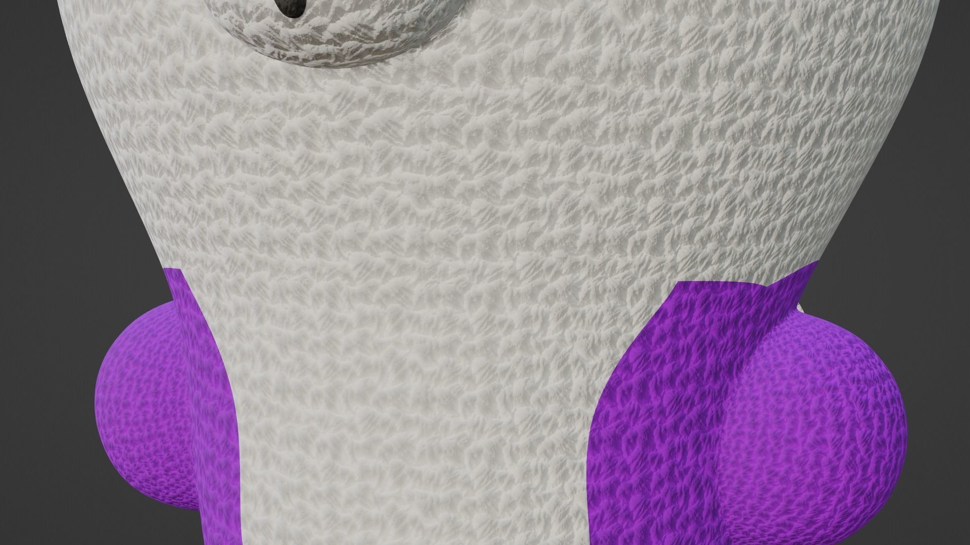 Keychain Fox - Purple and White 3D model_3