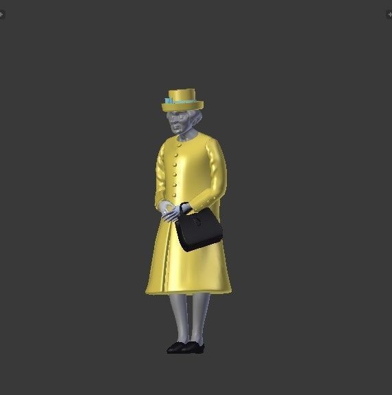 Queen Elizabeth II  Scale 1-18 3D print model_1