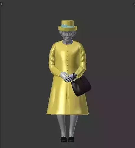 Queen Elizabeth II  Scale 1-18 3D print model