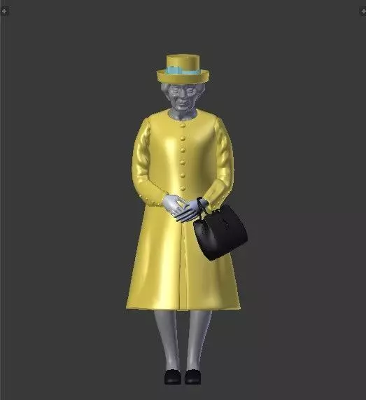 Queen Elizabeth II  Scale 1-18 3D print model_0