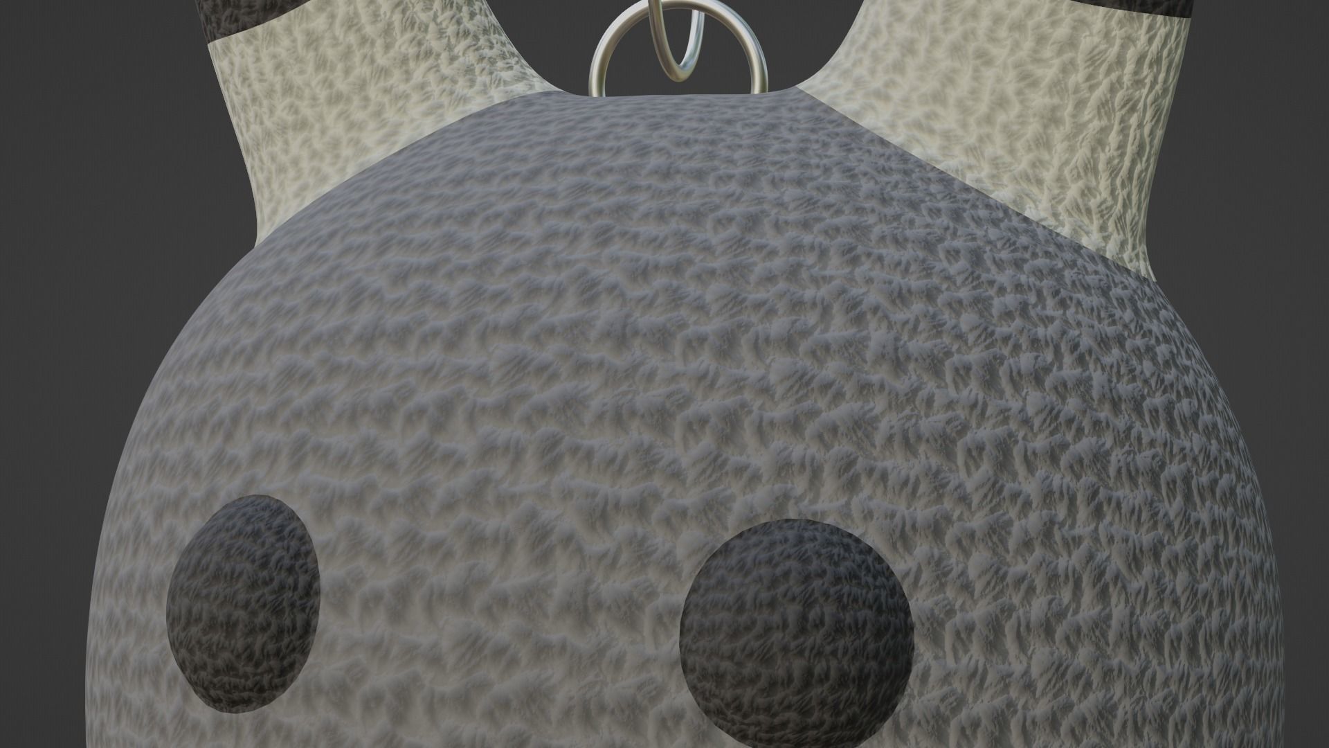 Keychain Fox - Gray and Beige 3D model_4