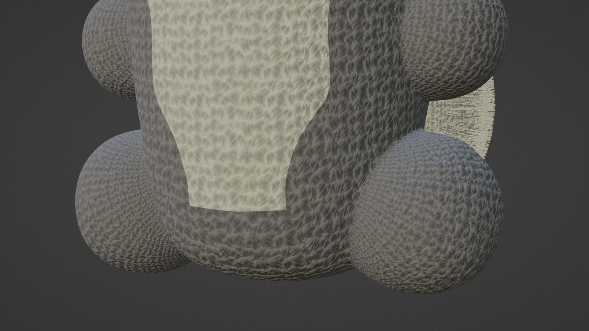 Keychain Fox - Gray and Beige 3D model_10