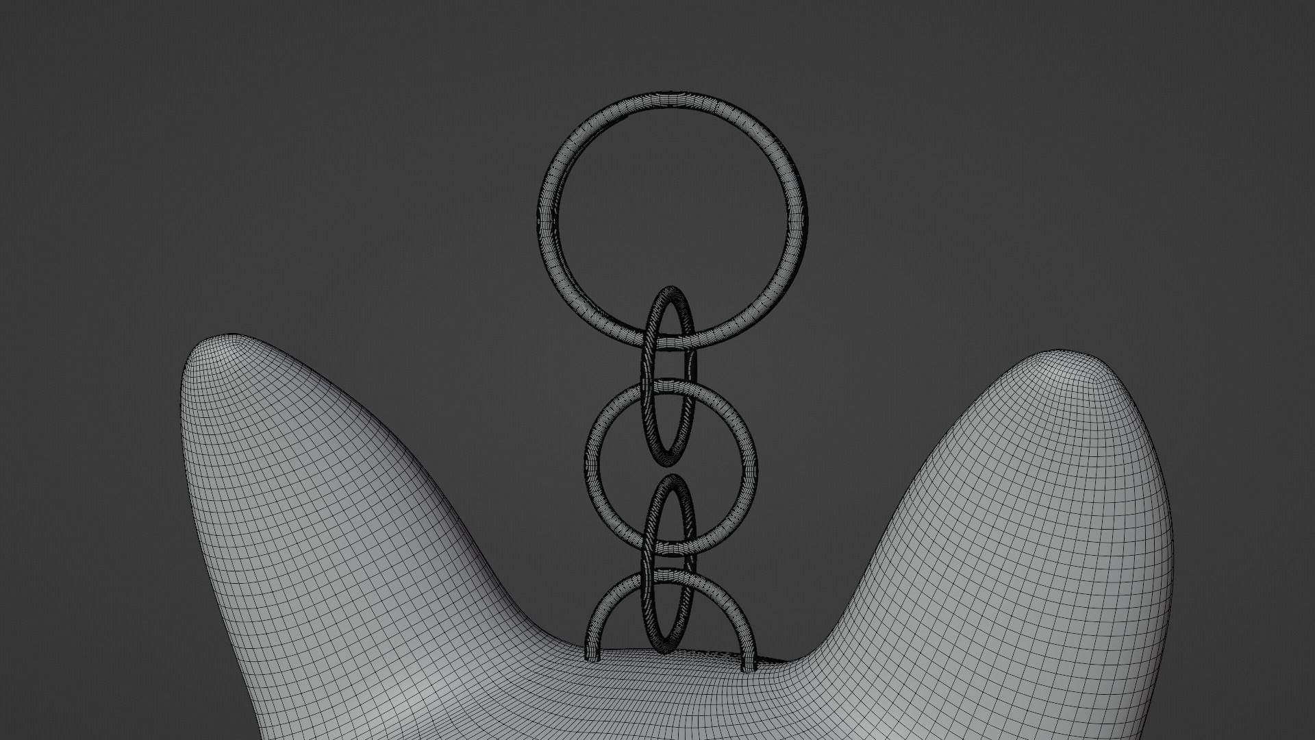 Keychain Fox - Gray and Beige 3D model_3