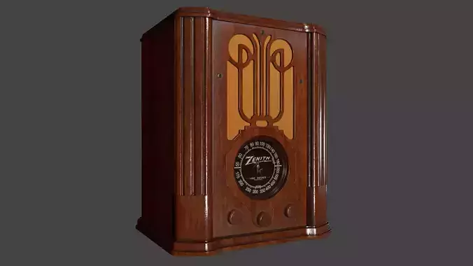 Vintage clock Zenith 4V31 Low-poly 3D model