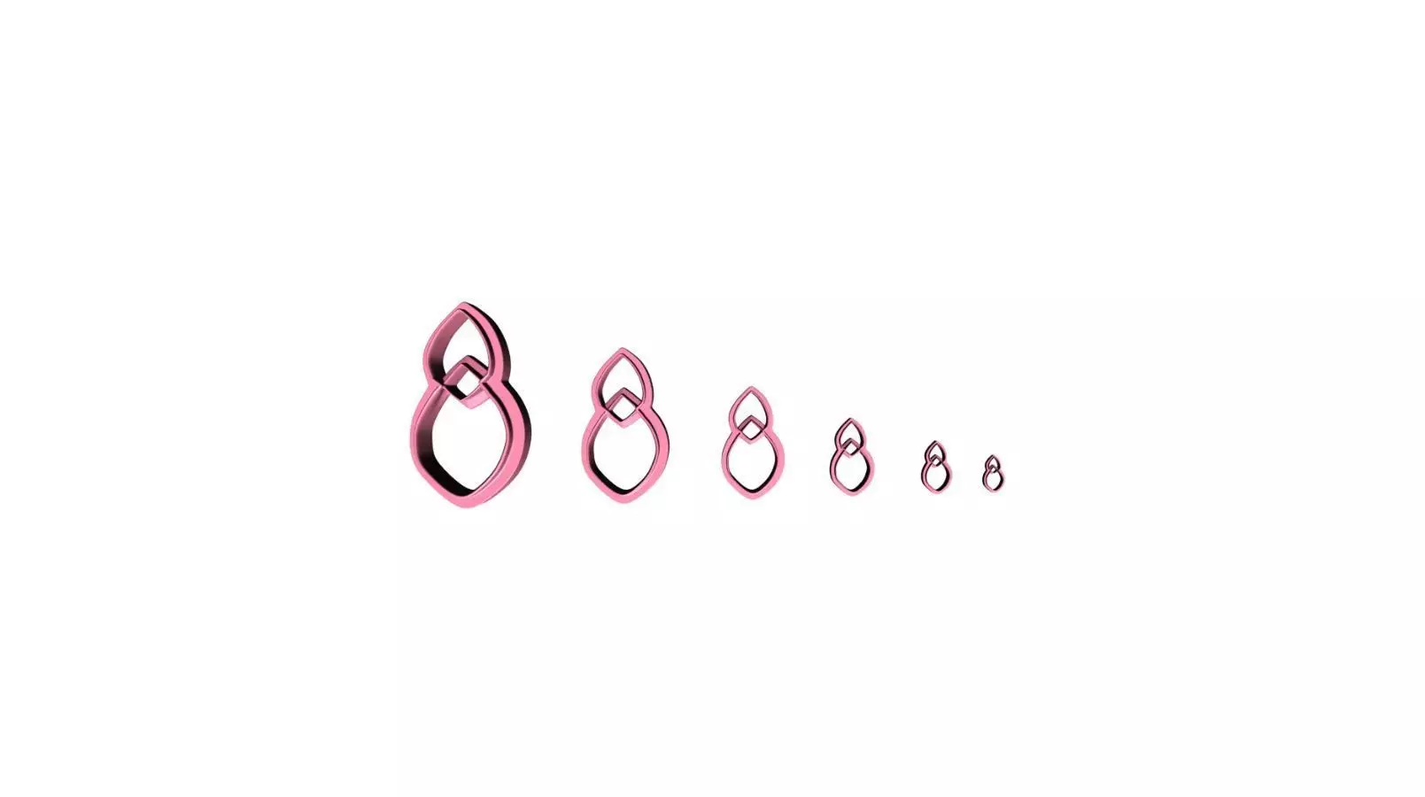 polymer clay cutters- pack 3D print model_0