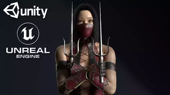 Ninja Girl - Game Ready