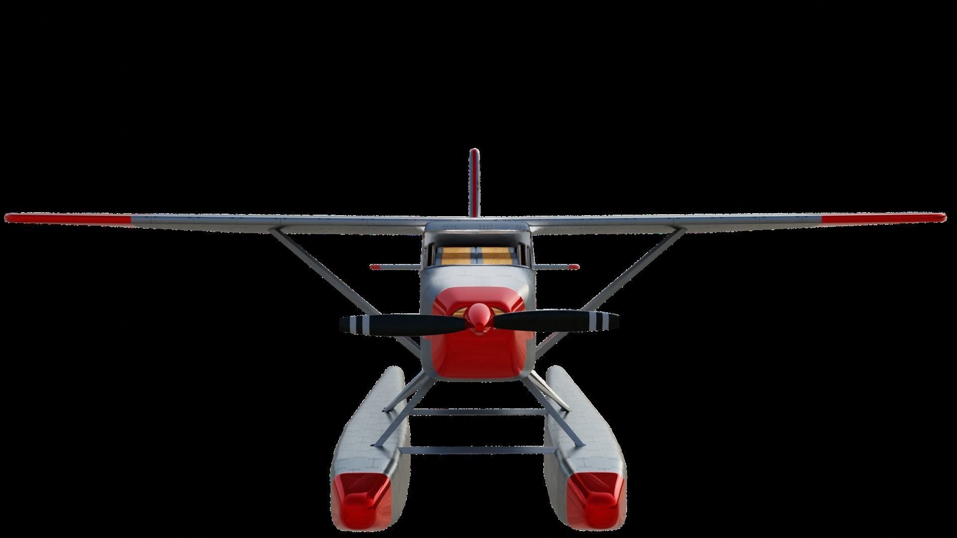 Floatplane plane 3D model_3
