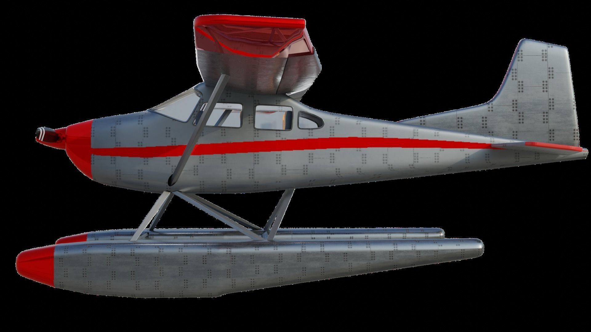 Floatplane plane 3D model_1
