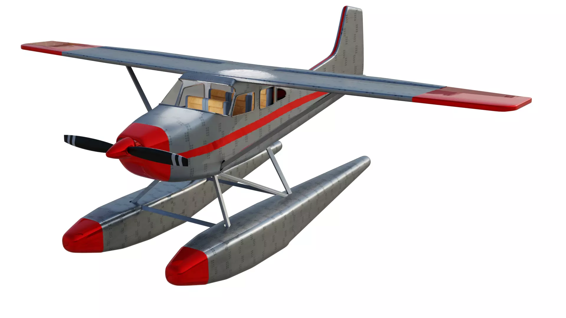 Floatplane plane 3D model_0