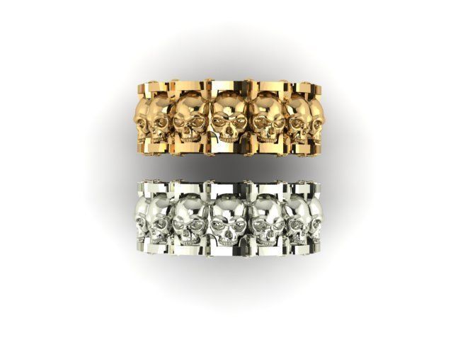 Skull Band 3D print model_1