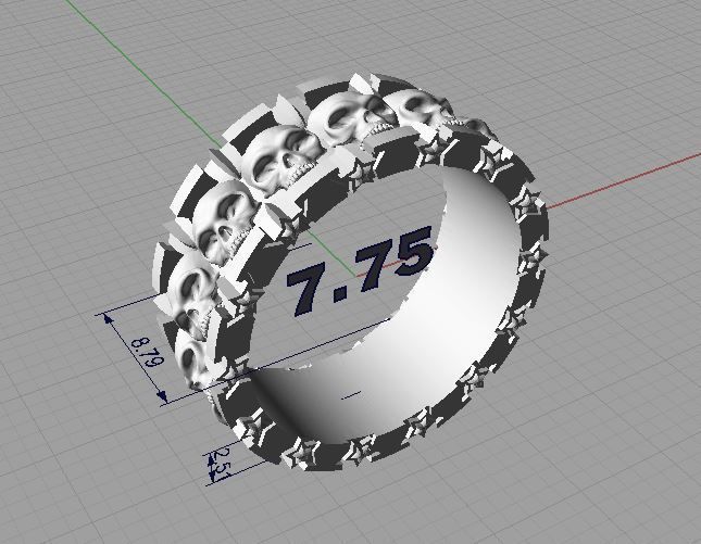 Skull Band 3D print model_6