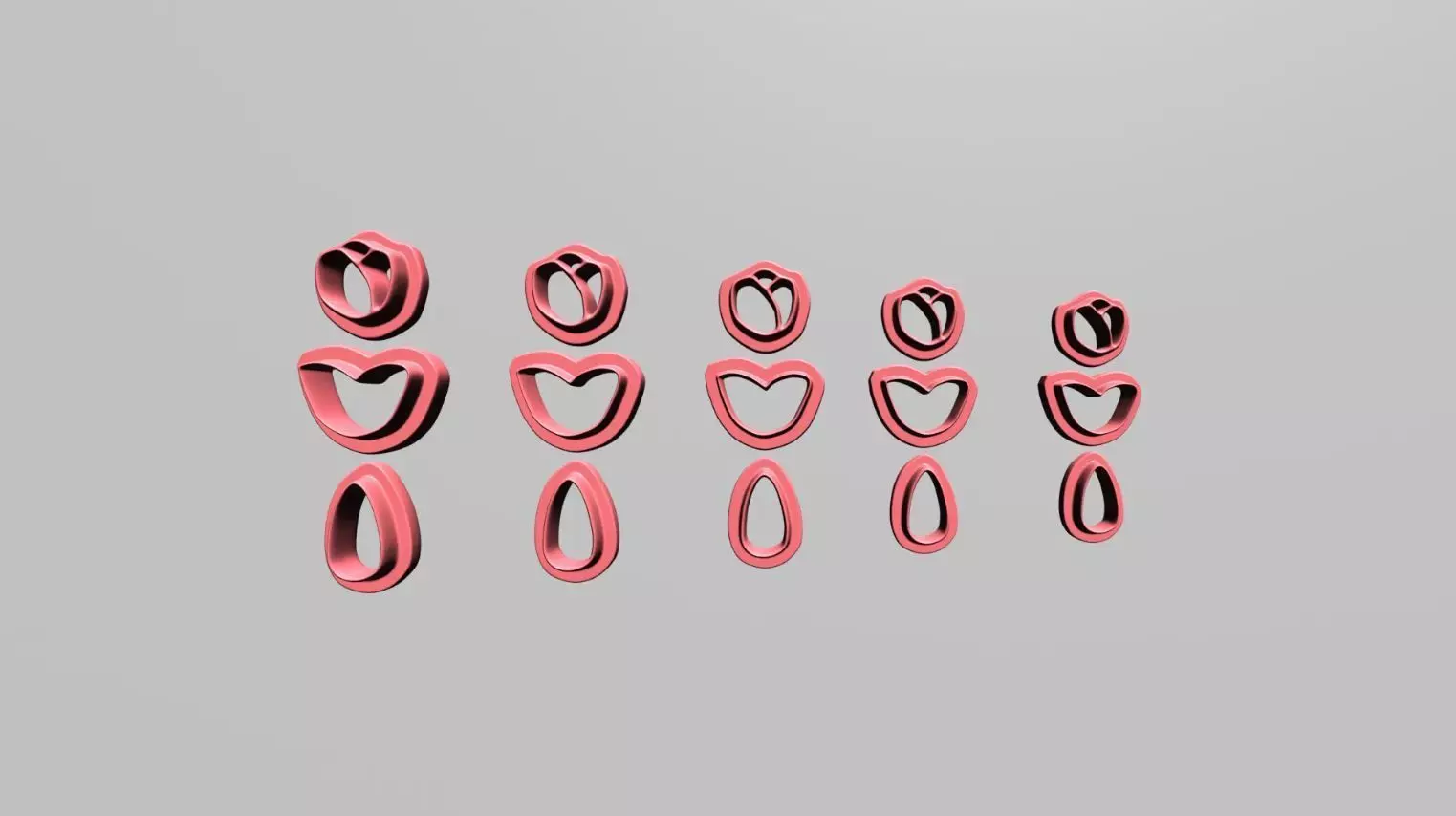 flower polymer clay cutters 3D print model_0