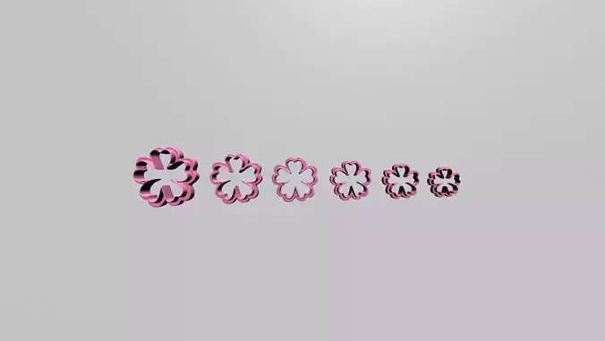 flowers polymer clay cutters