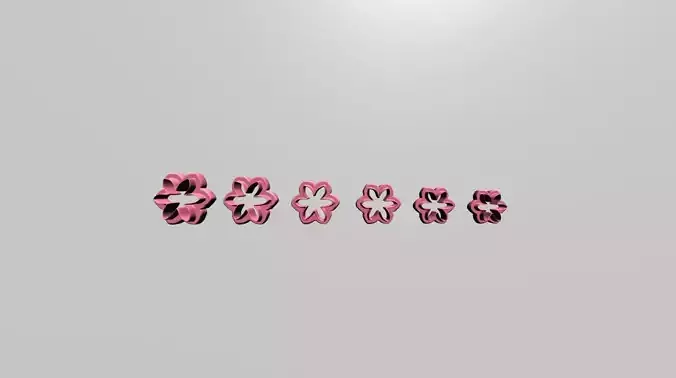 flowers polymer clay cutters