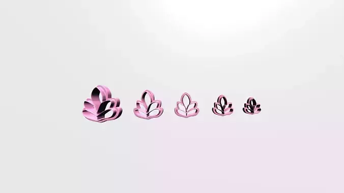 polymer clay cutters- plant