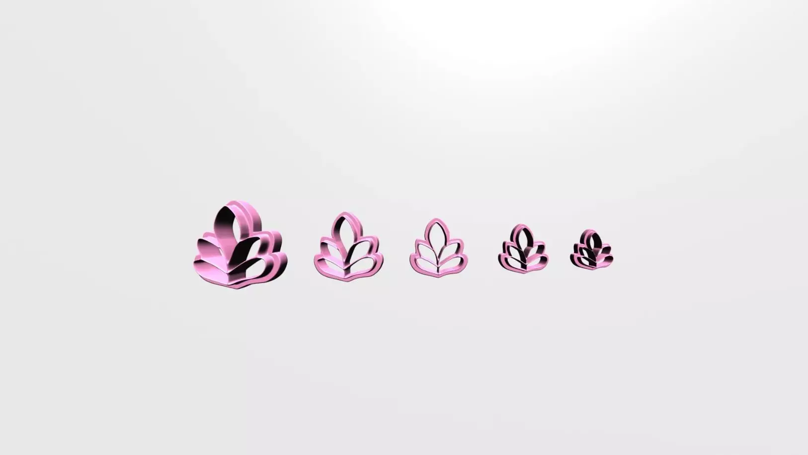 polymer clay cutters- plant 3D print model_0