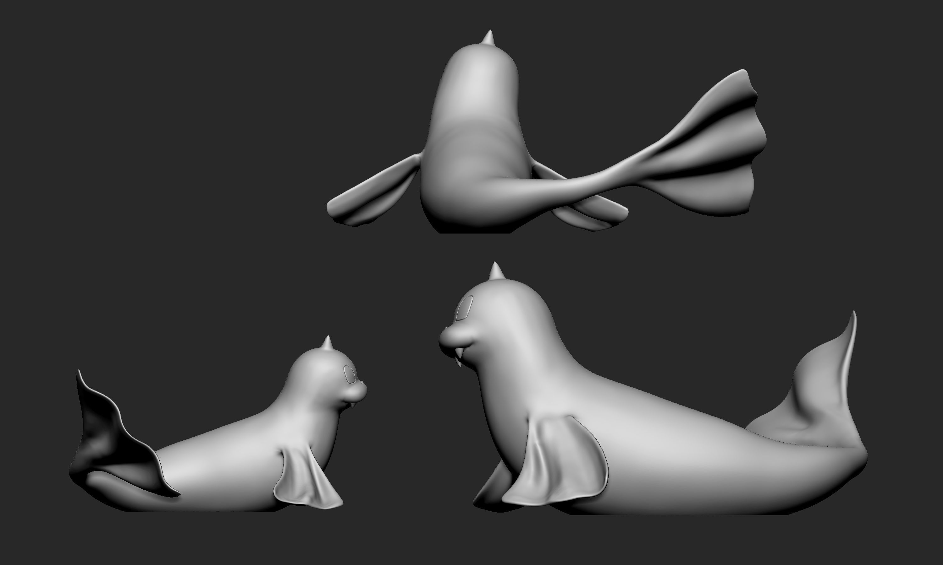 Pokemon - Seel and Dewgong 3D print model_7