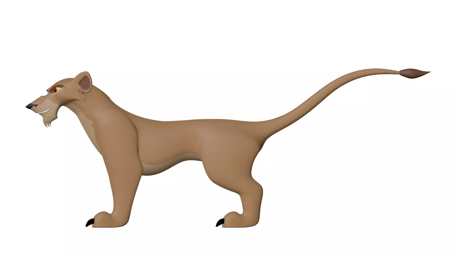 Zira Lion King Low-poly 3D model