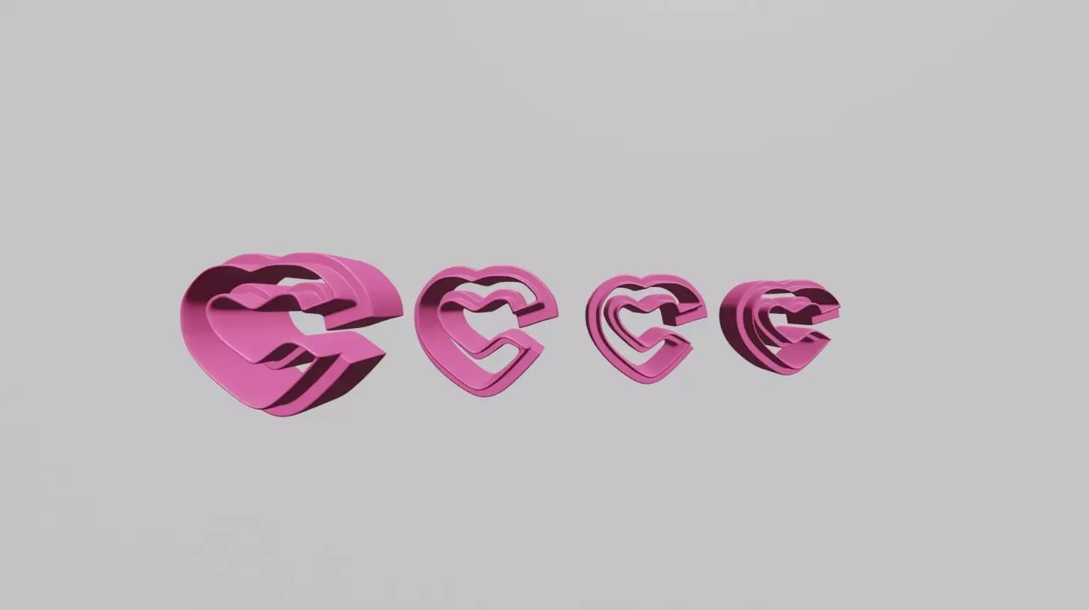 polymer clay cutters- heart 3D print model_0