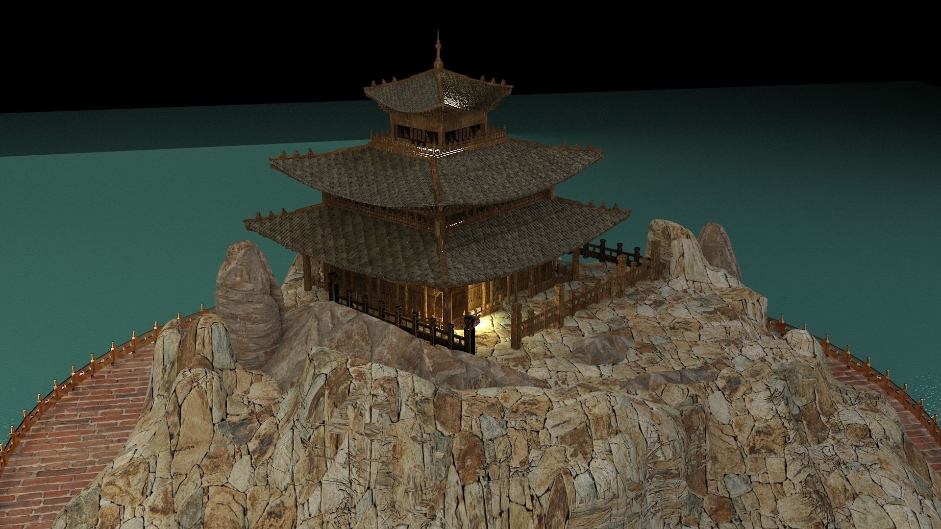 Chinese ancient house 3D model_4