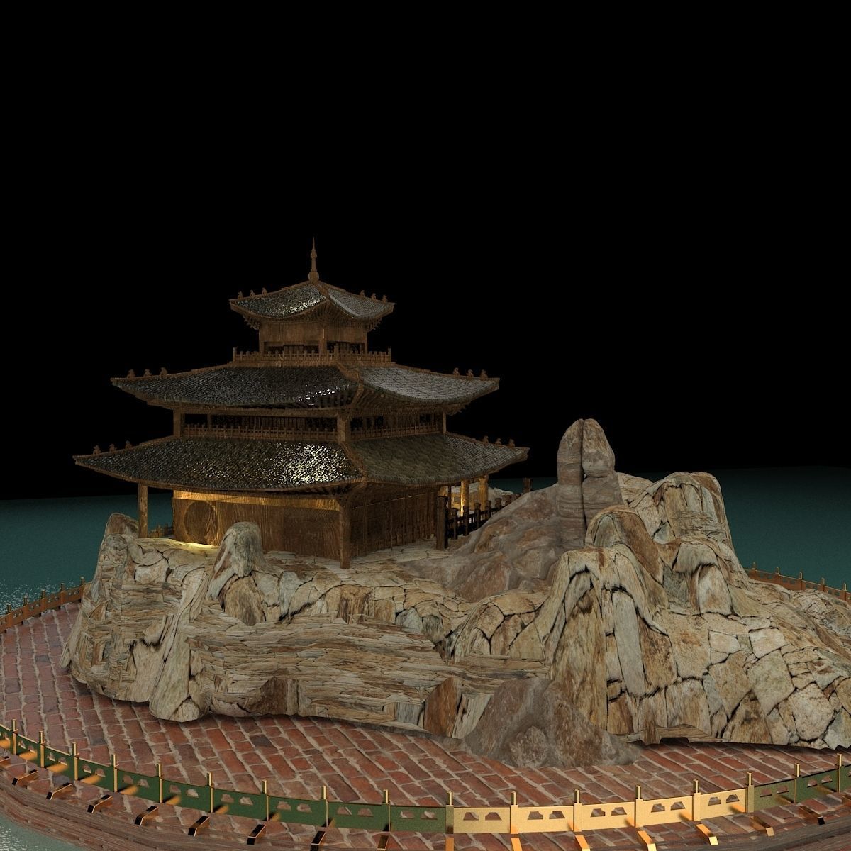 Chinese ancient house 3D model_7