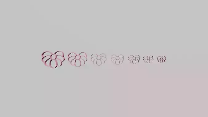 flowers polymer clay cutters