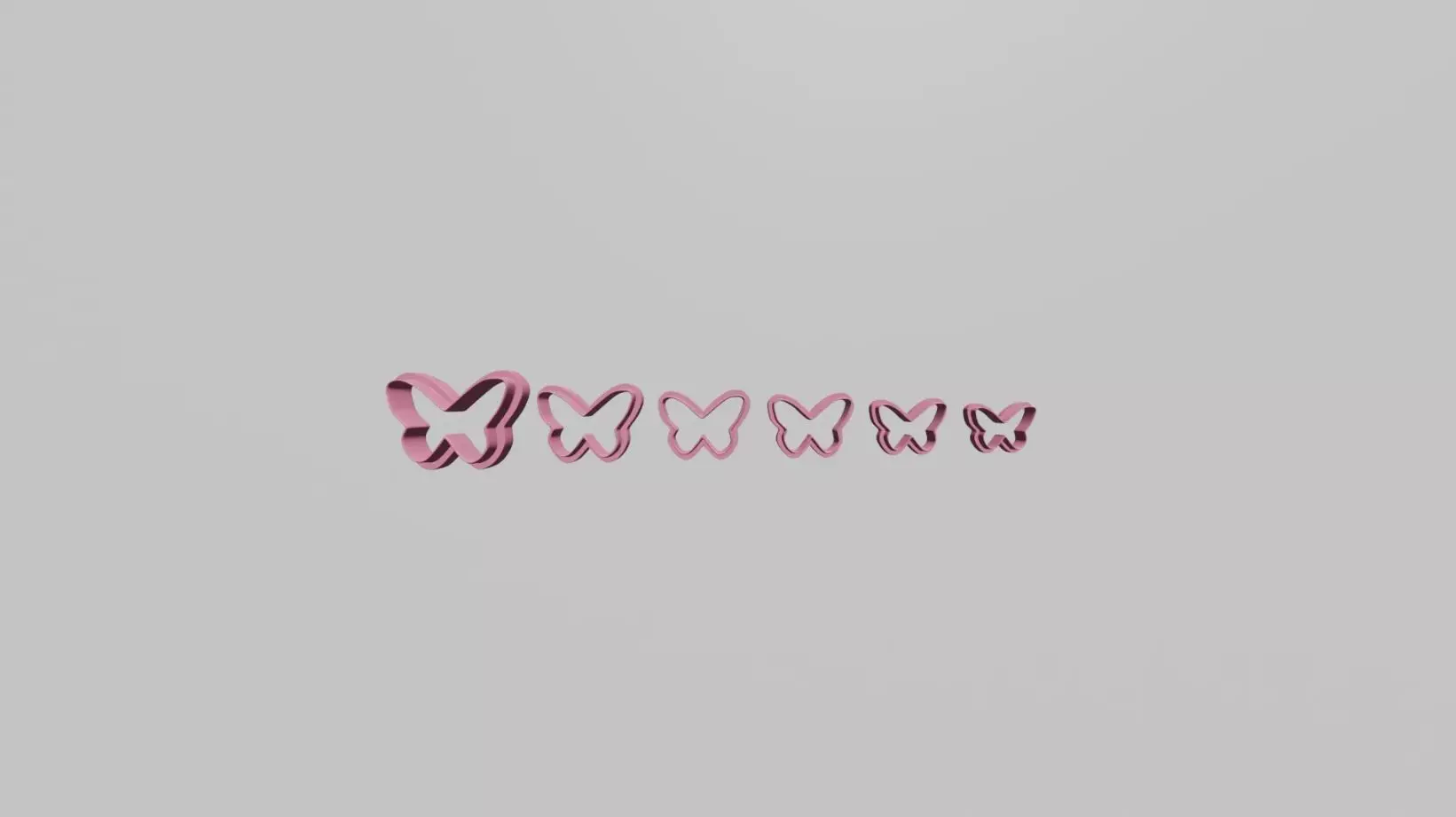 butterfly polymer clay cutters 3D print model_0