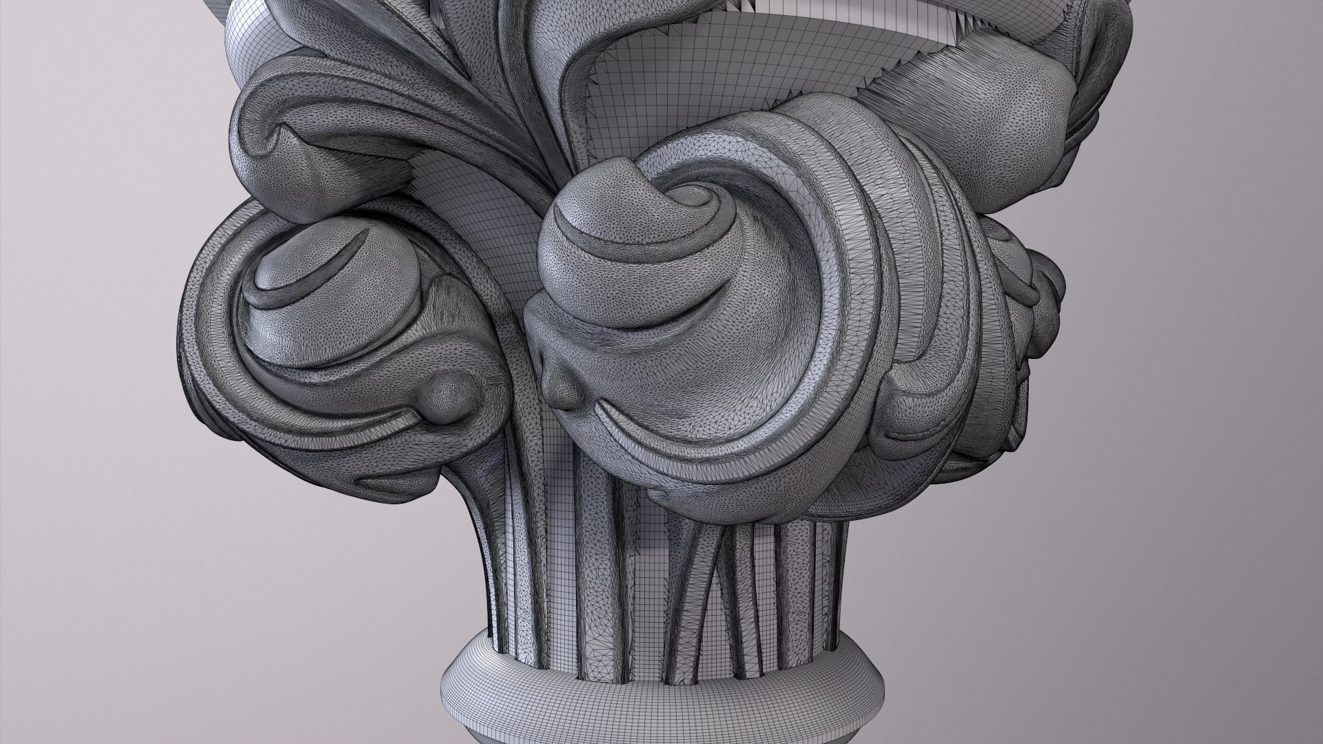 Capital ornamental corbel 3D print model_10