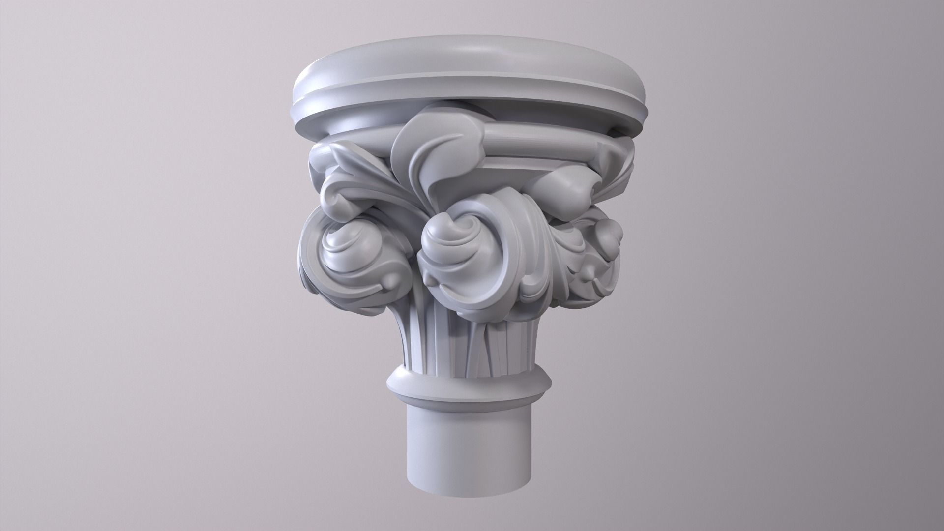 Capital ornamental corbel 3D print model_1