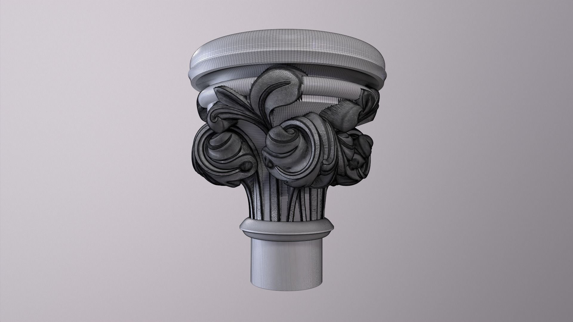 Capital ornamental corbel 3D print model_9