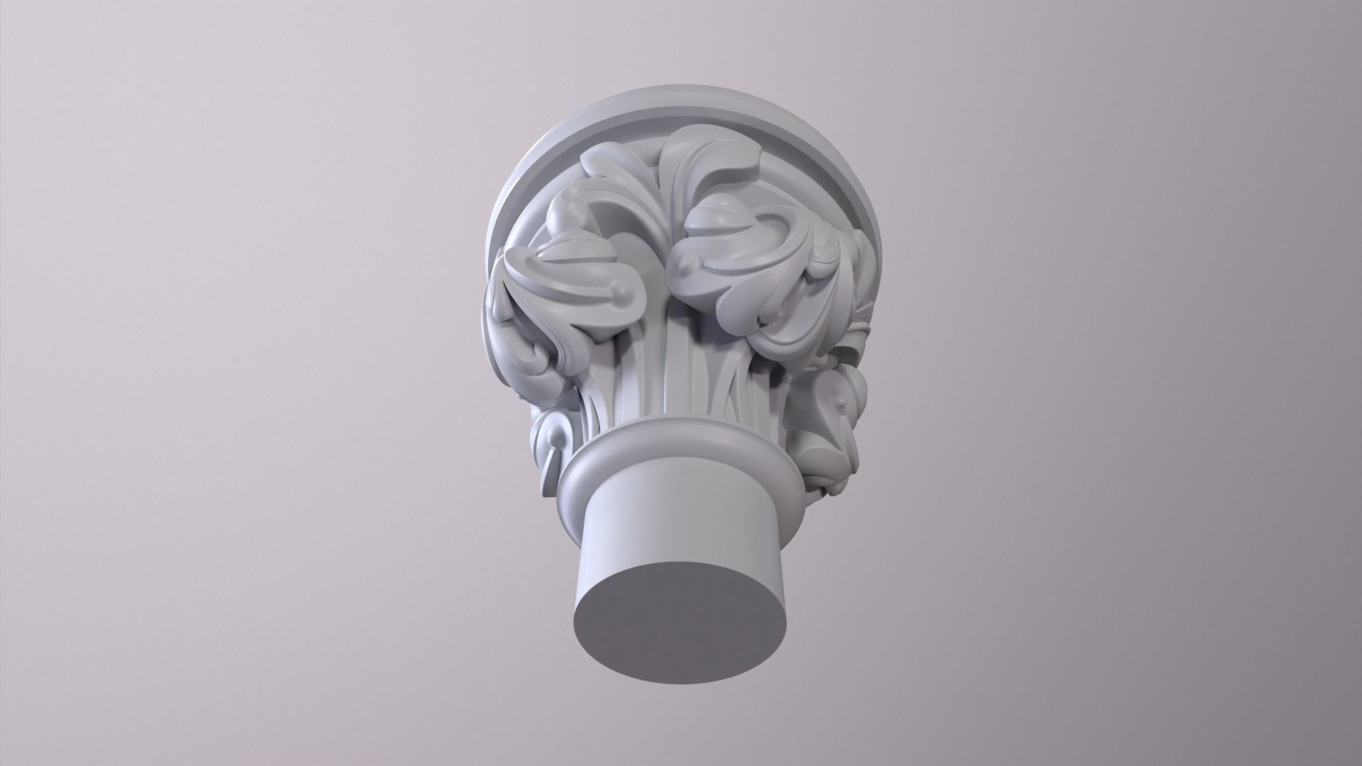 Capital ornamental corbel 3D print model_5