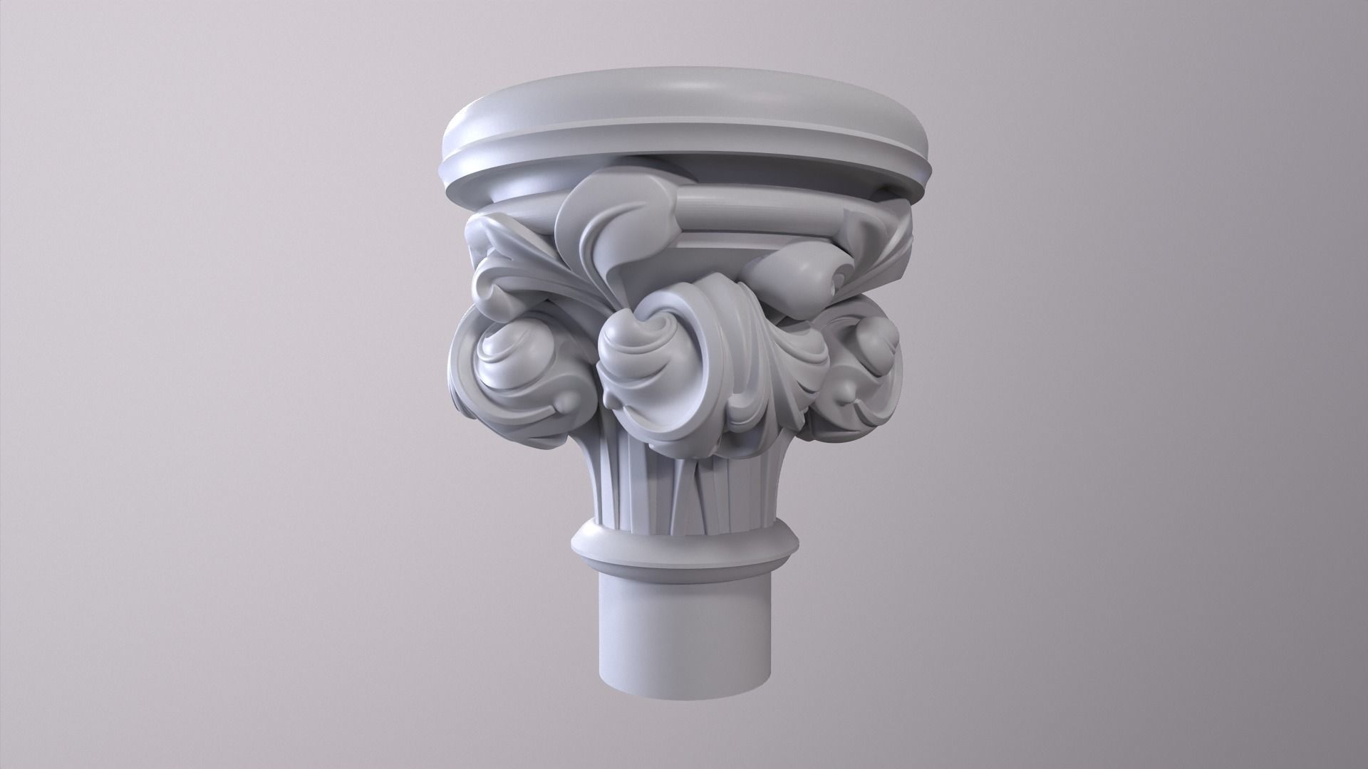Capital ornamental corbel 3D print model_3
