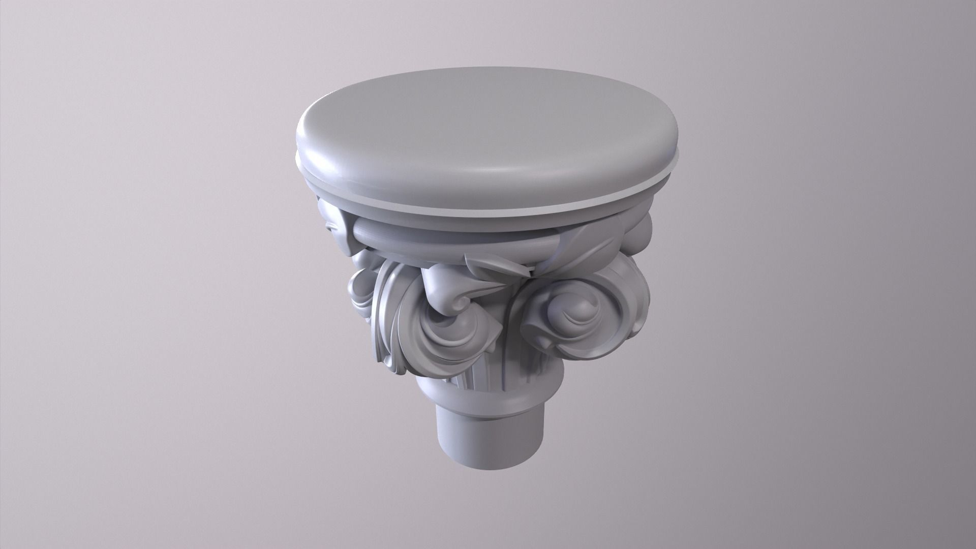 Capital ornamental corbel 3D print model_8