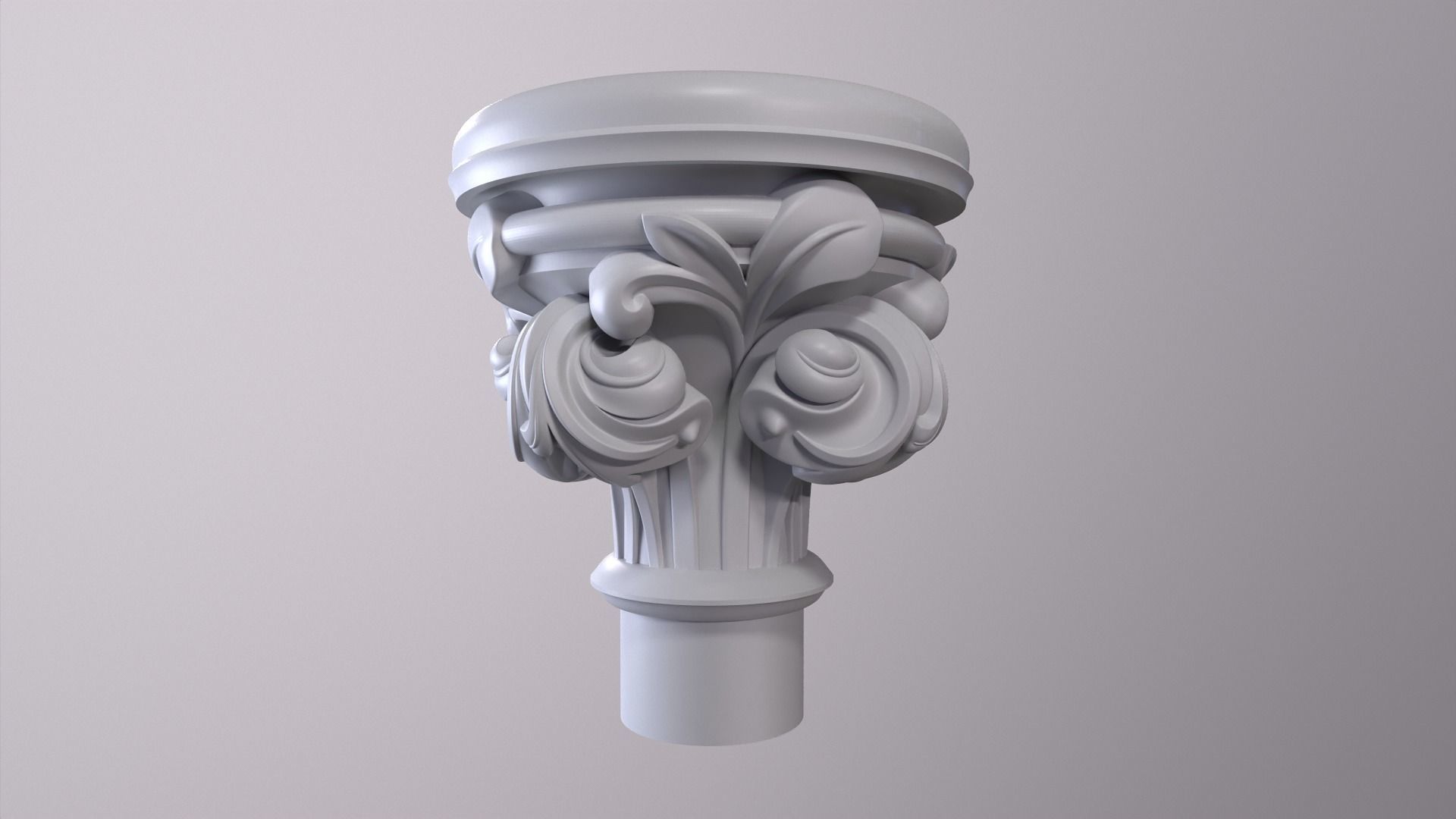 Capital ornamental corbel 3D print model_2